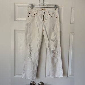 NWOT Gap Slim Crop Distressed Jeans, Size 27